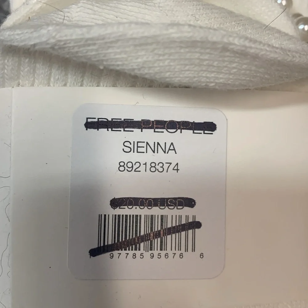 Free People Sienna Pearl Socks Casa Clara New One size